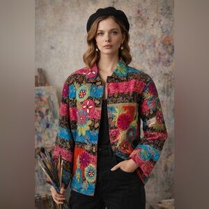 Host Pick! 90's Tapestry Patchwork Jacket, Size XL